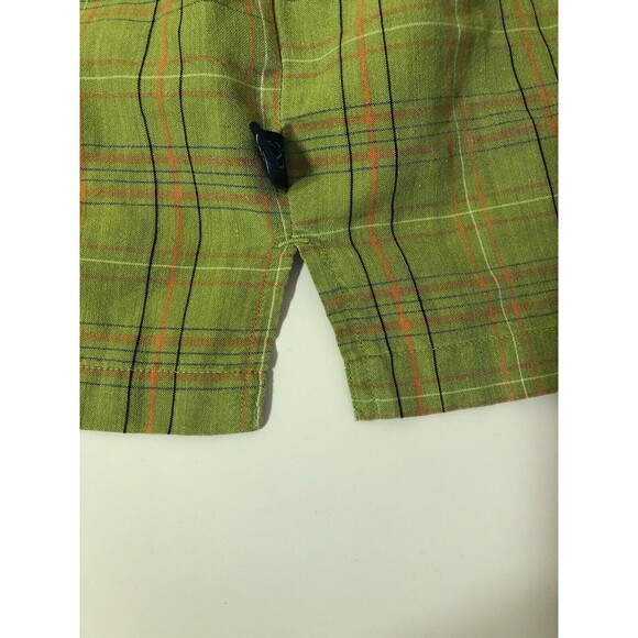 Vintage 90’s Address Unknown Celery Green Plaid S/S Button Down Men’s Shirt XL - Picture 3 of 4